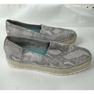 Dr. Scholl's Women's Sunray Espadrilles Soft Grey Snake Size 8.5 Fabric Upper